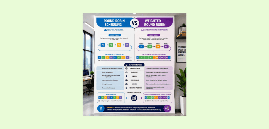 Round Robin Scheduling vs Weighted Round Robin